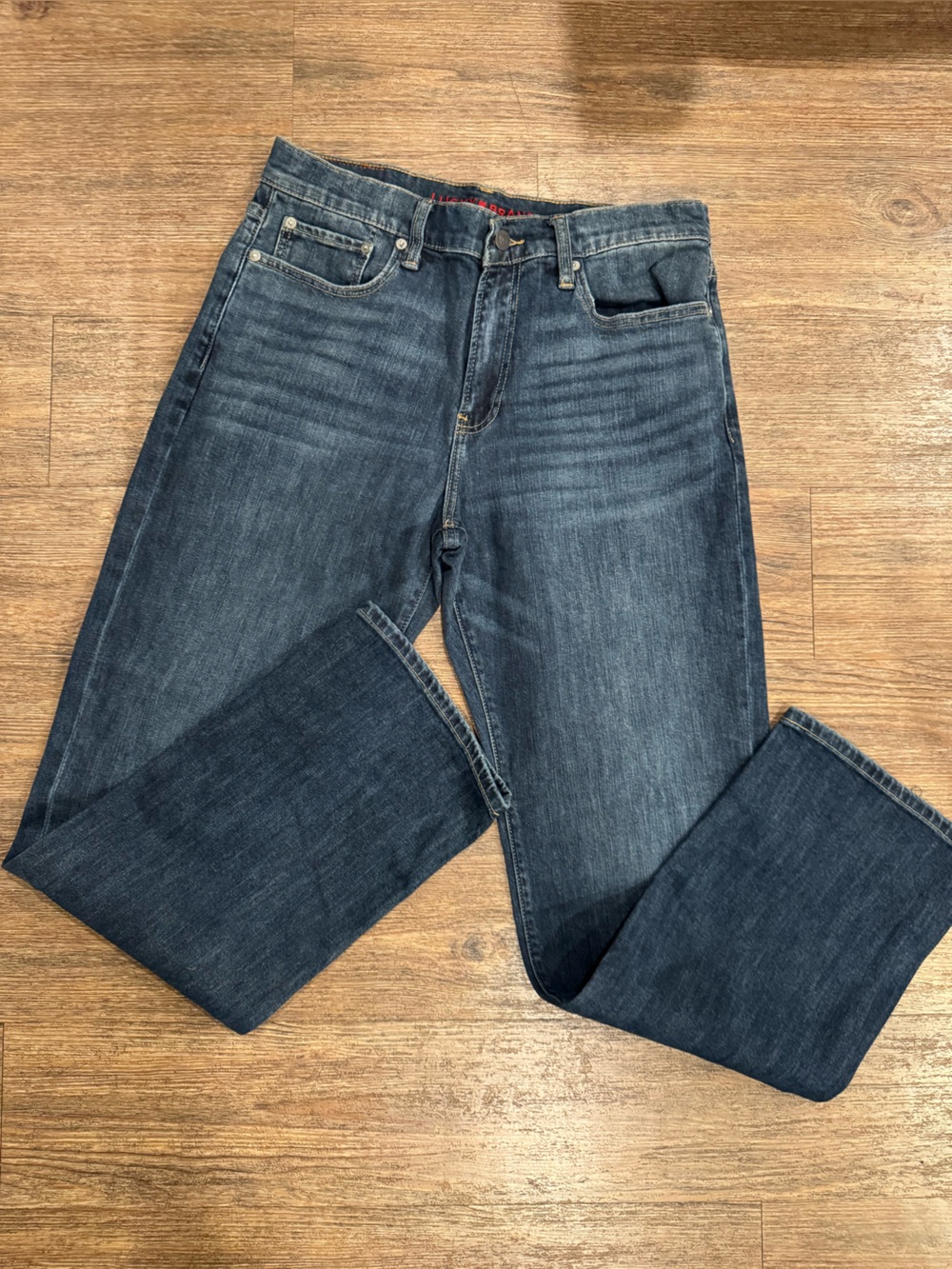 Lucky Brand Men's Straight Dark Blue Jeans